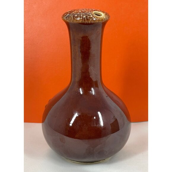 Vintage cheese shaker, large brown glaze shaker, pottery, farmhouse decor - Picture 6 of 10